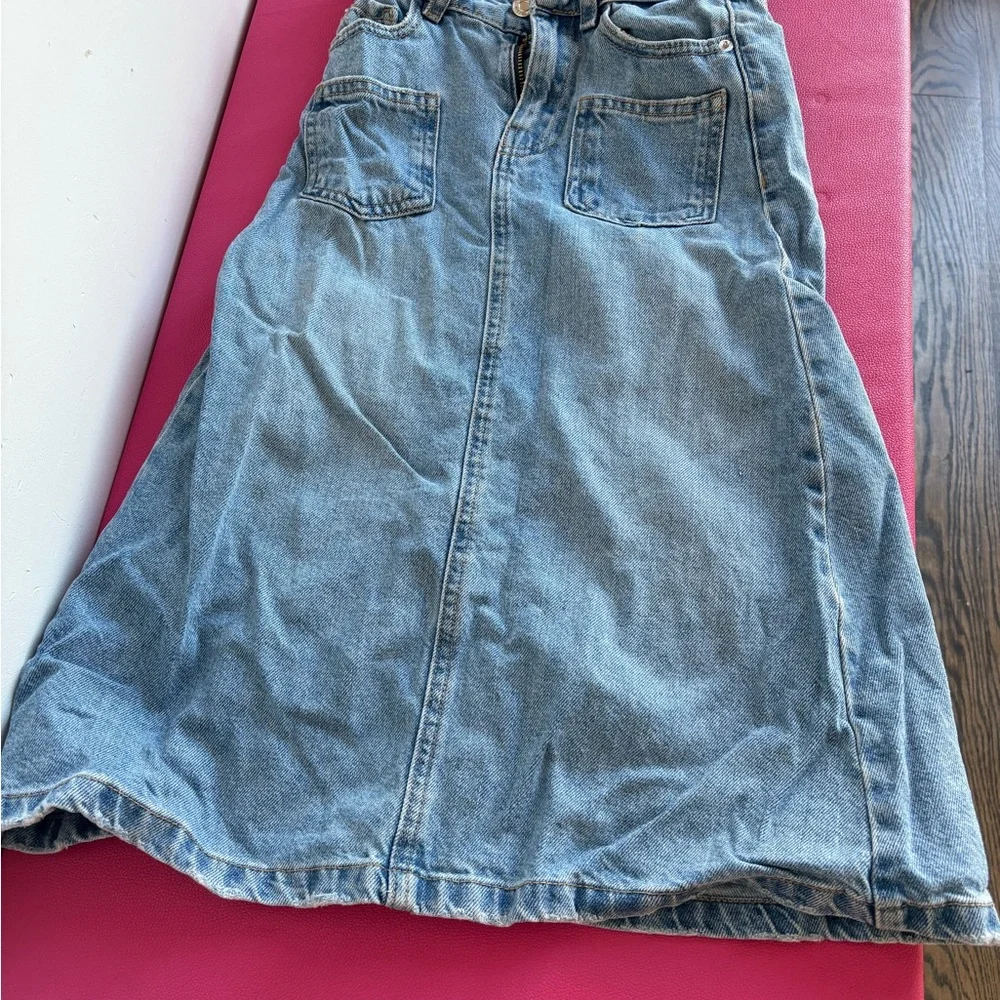 Zara Kids Denim Blue Skirt - Picture 1 of 2
